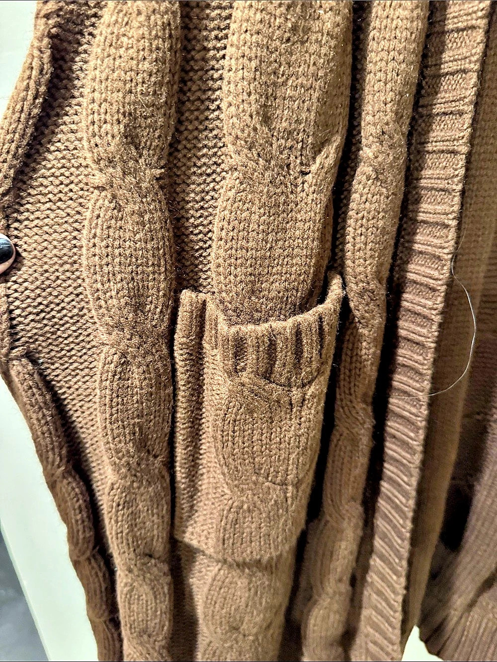 Torrid Cable Knit Long Cardigan in Brown Size 3 Like New - Picture 5 of 7